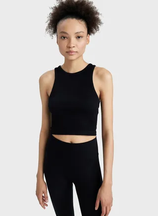 Round Neck Athlete Crop Top 