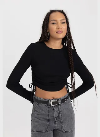 Crew Neck Crop Top 