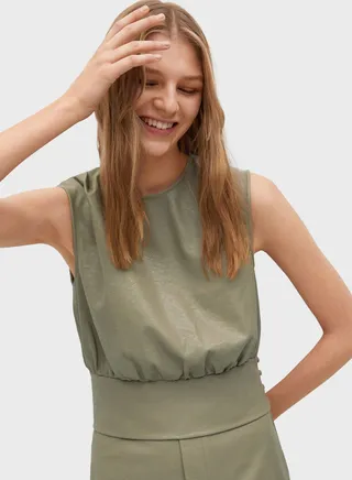 Pleated Crop Top 