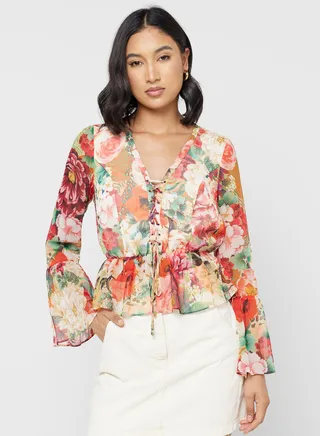 Floral Printed  Crop Top