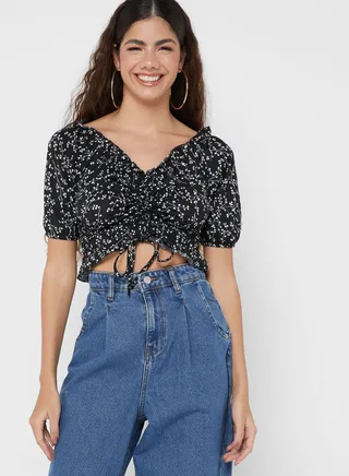 Printed Crop Top 
