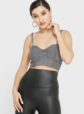 Knitted Cami Crop Top 