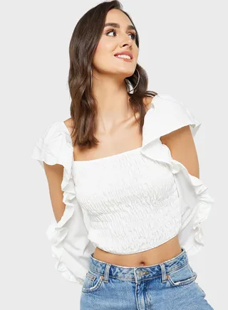 Ruffle Sleeve Top 