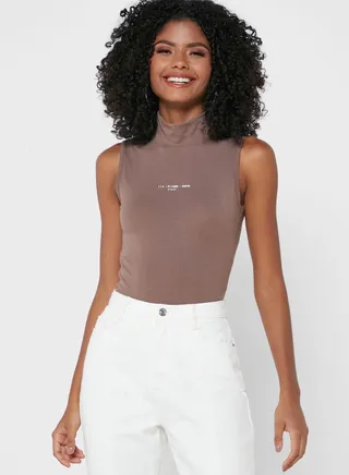 Open Back High Neck Body 