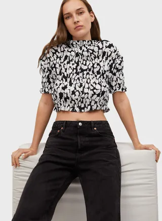 Crew Neck Printed Top 
