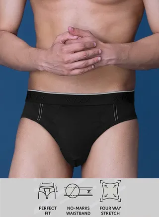 Cotton Stretch Brief with Branded Elastic 