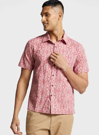 Printed Straight Fit Shirt