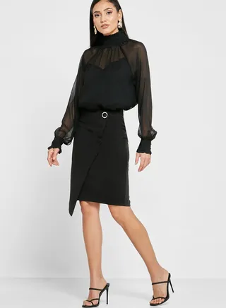 Overlap Style Skirt 