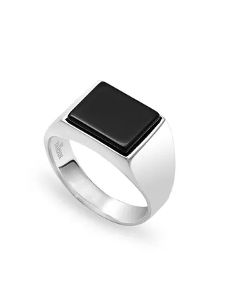 Onyx Mens Ring REAL 925 Sterling Silver size 8-12 US - Oriental Dream Collection 