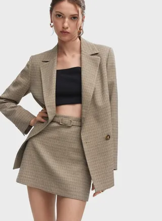 Belted Mini Skirt 