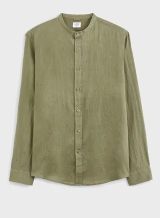 Grandad Collar Regular Fit Shirt 