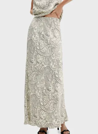 Printed High Waist Skirt 