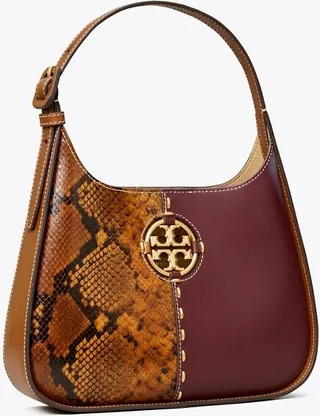 Miller Mixed-Materials Small Classic Shoulder Bag
