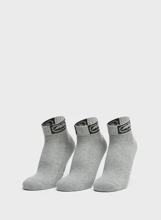 3 Pack Textured Ankle Socks 