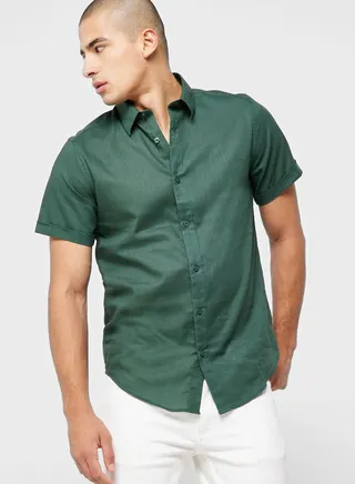 Short Sleeve Linen Shirt