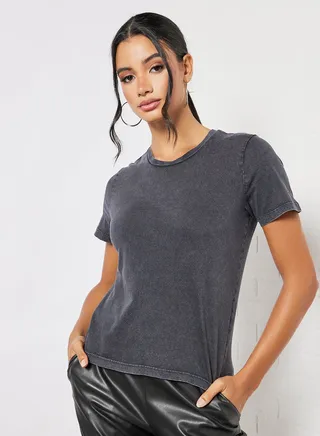 Round Neck T-Shirt Black