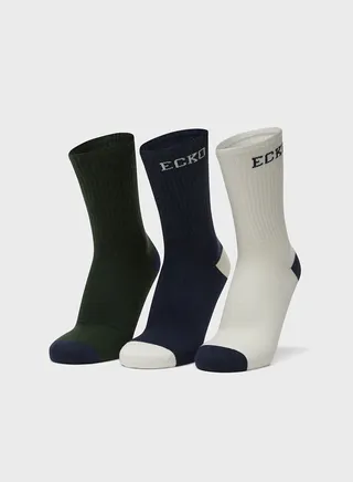 3 Pack Logo Crew Socks 