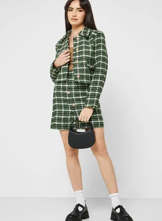 Checked Mini Skirt 