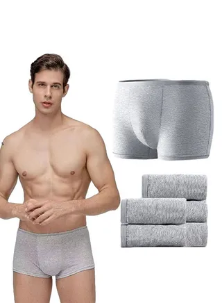 5PCS Men's Disposable Briefs 100% Cotton Disposable Underwear Mid Waist Panties for Business Travel Hospital Stays Underpants Without Washing 