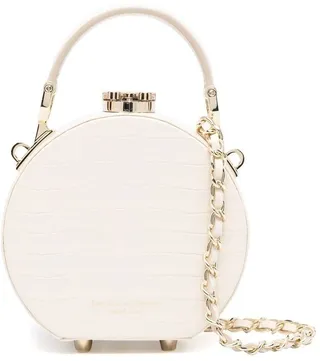 Hat Box leather tote bag
