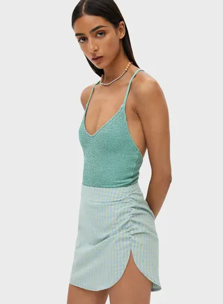 Printed Mini Skirt 
