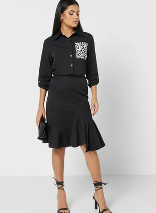 Ruffle Hem Skirt