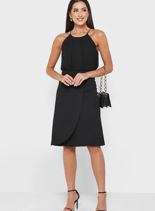 Ruched Overlap Skirt 