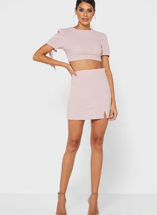 Side Slit Mini Skirt 