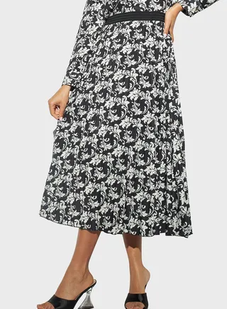 High Waist Printed Skirt 