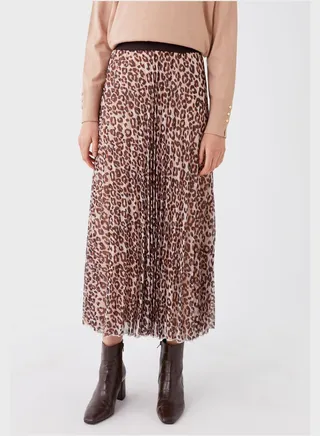 Patterned High Waist Skirt 