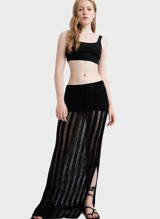 Slim Fit High Waist Skit 