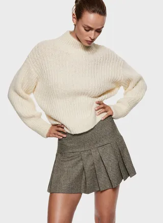 Pleated Mini Skirt 