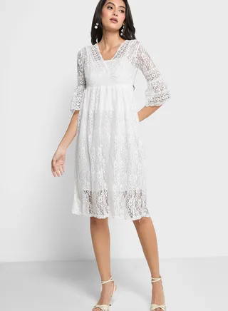 Lace A-Line Dress