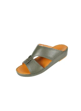 008-3512 Barjeel Mens Arabic Sandals  BSP1-02 Olive 