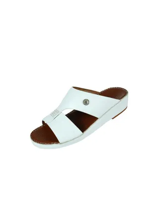 008-3515 Barjeel Mens Arabic Sandals  R7903-13 White 