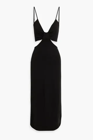 Sandrine cutout stretch-jersey midi dress