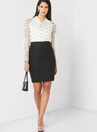 Solid Bodycon Skirt 