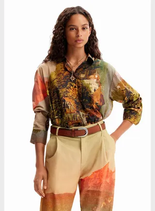 Graphic Pocket Detail Shirt