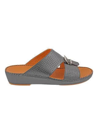 Perforated Strap Sandals Black 