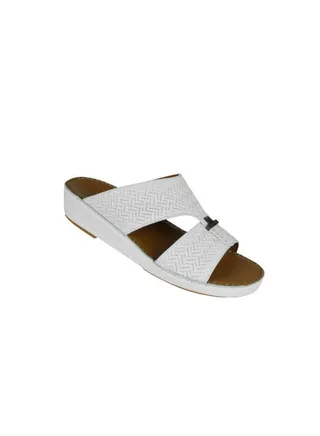 Barjeel Uno Mens Arabic Sandals BSP1-61 White 