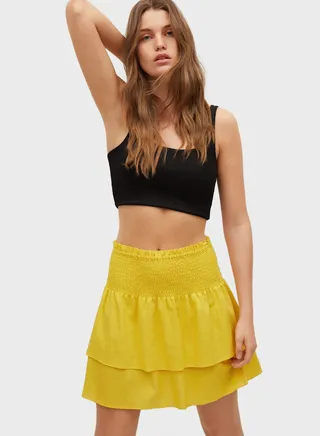 Pleated Mini Skirt 