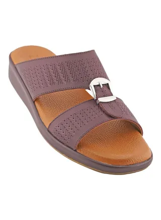 Comfortable Slip-On Arabic Sandals Maroon 