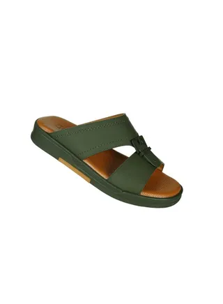 008-3394 Barjeel Uno Men Arabic Sandals BJM 07 Olive 