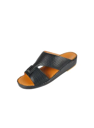 008-3502 Barjeel Mens Arabic Sandals  BSP1-01 Black 