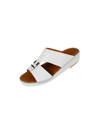008-3511 Barjeel Mens Arabic Sandals  BSP1-02 White 