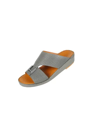 008-3504 Barjeel Mens Arabic Sandals  BSP1-01 Dark Grey 