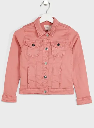 Kids Collared Denim Jacket 