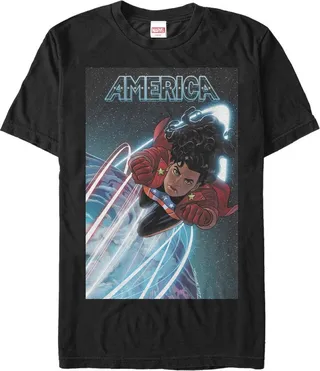 Men's Marvel Legacy Miss America T-Shirt - Black - 5X Large