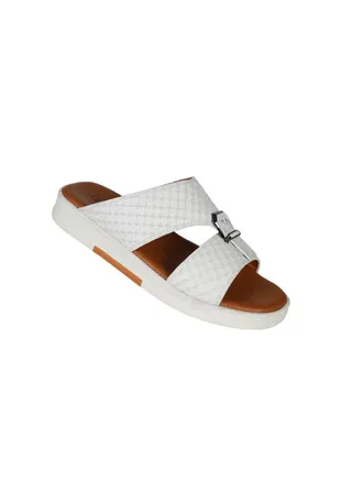 008-3386 Barjeel Uno Men Arabic Sandals BJM 11 White 
