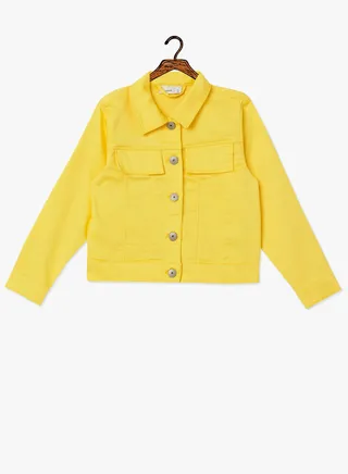 Kids Denim Jacket Yellow 